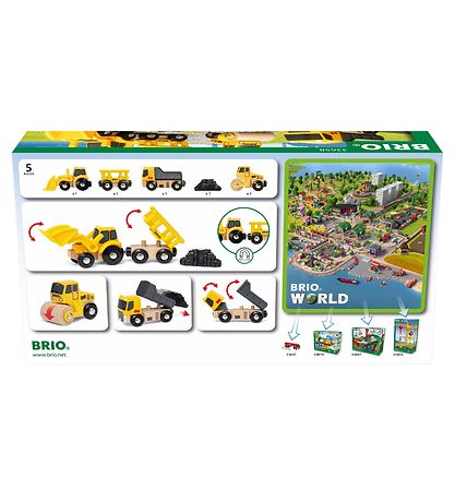 BRIO Byggekøretøjer - 5 dele 33658