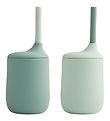Liewood Koppar m. Sugrör - 2-pack - Silikon - Ellis - Mint Mix