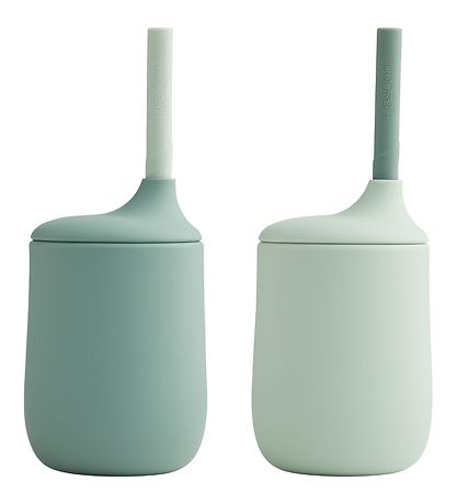 Liewood Kopper m. Sugerør - 2-pak - Silikone - Ellis - Mint Mix