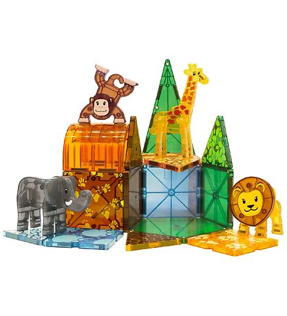 Magna-Tiles Magnetsæt - 25 Dele - Safaridyr