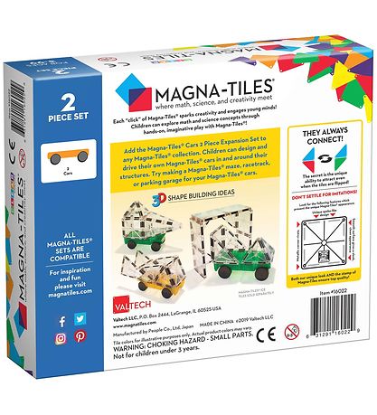 Magna-Tiles Magnet-udvidelsessæt - 2 Dele - Bil