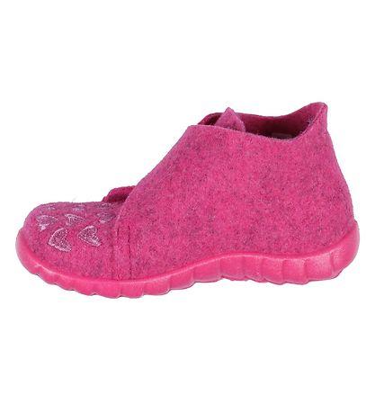 Superfit Hjemmesko - Uld - Pink m. Hjerter