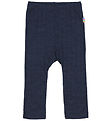Joha Leggings - Uld/silke - Navy