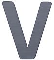 Sebra Træbogstaver - V - Grå