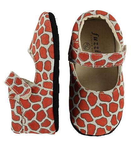 Fuzzies Ballerina Hjemmesko - Gry - Girafprint