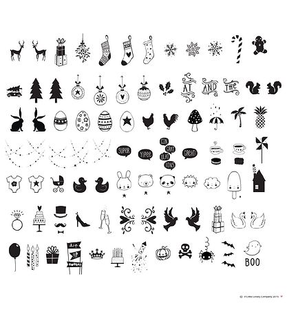 A Little Lovely Company Lyskasse Symbolsæt - Celebrations