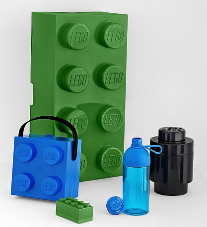 LEGO® Storage Madkasse m. Hank - 4 Knopper - Blå