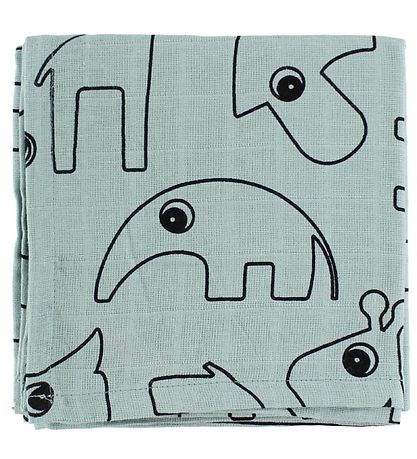 Done by Deer Hydrofiele Doek - 2-pack - 70x70 - Blauw m. Elphee