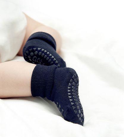 GoBabyGo Skridsikre Strømper - Bambus - Navy