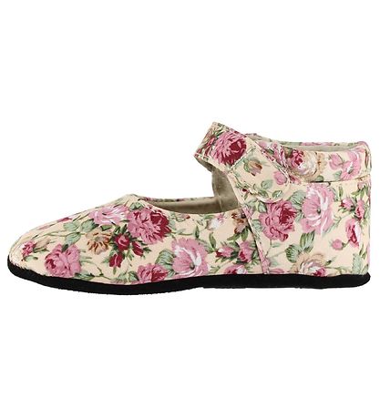 Fuzzies Ballerina Hjemmesko - Rosa - Pudder m. Blomster