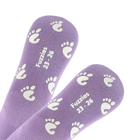 Fuzzies Strømper m. Antiskrid - Lavendel