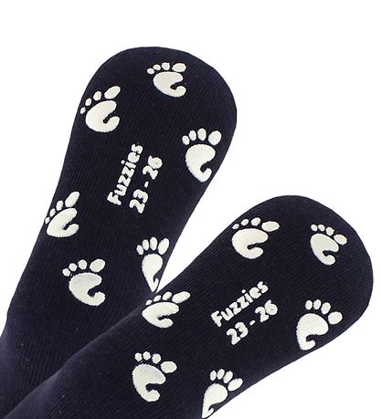Fuzzies Strømper m. Antiskrid - Navy