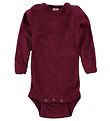 Engel Bodysuit l/s - Wool/Silk - Plum