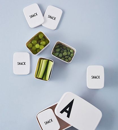 Design Letters Snackboks - Hvid m. Tekst