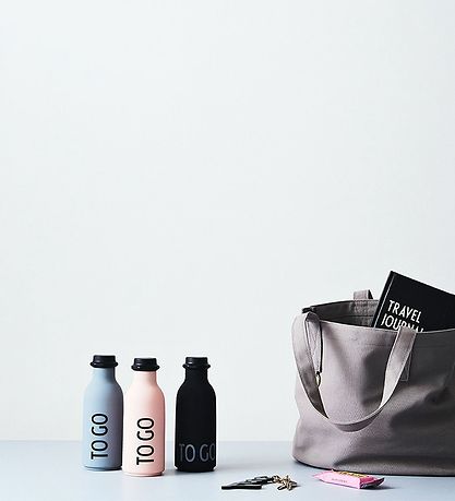 Design Letters Drikkeflaske - 500 ml - Sort m. TO GO