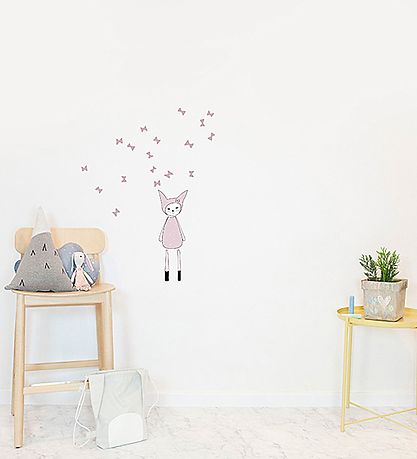 Fabelab Wallstickers - Dreamy Friend Bunny - Lys Lilla m. Kanin