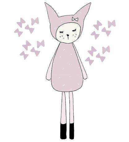 Fabelab Wallstickers - Dreamy Friend Bunny - Lys Lilla m. Kanin
