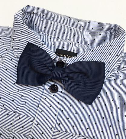 By Stær Butterfly - Grosgrain - Navy m. Struktur