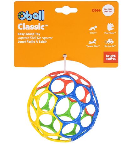 Oball Classic Bold - 8 cm - Blå/Grøn/Rød/Gul