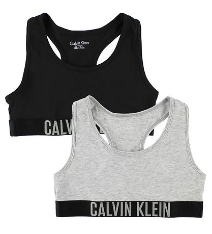 Calvin Klein Top - 2-pak - Gråmeleret/Sort