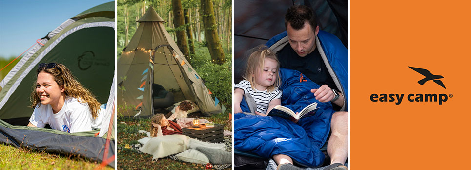 Easy Camp telte, liggeunderlag m.m.