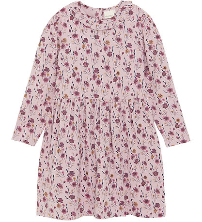 Minymo Kjole - Dawn Pink m. Blomster Minymo Kjole - Dawn Pink m. Blomster