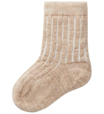 Lil Atelier Strømper - Uld - Rib - NbnRakel - Rugby Tan Lil Atelier Strømper - Uld - Rib - NbnRakel - Rugby Tan