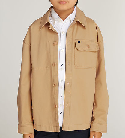 Tommy Hilfiger Skjorte - Utility Overshirt - Classic Khaki Tommy Hilfiger Skjorte - Utility Overshirt - Classic Khaki