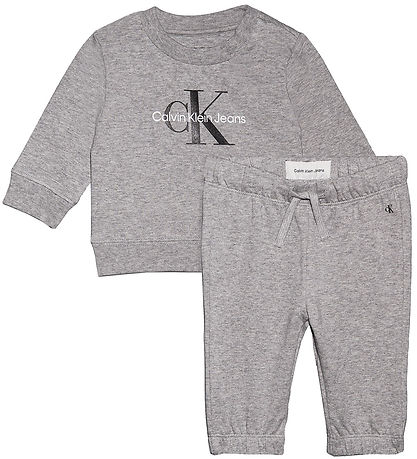 Calvin Klein Sweatsæt - Monogram - Grey Heather