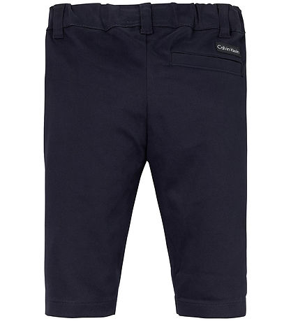 Calvin Klein Bukser - Sateen Chino - Night Sky