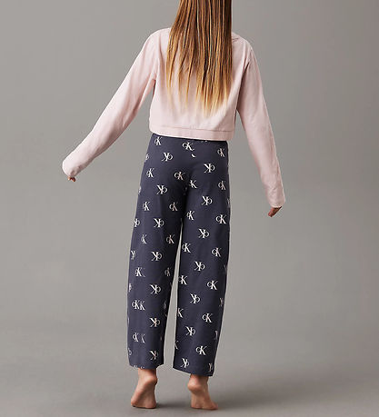 Calvin Klein Nattøj - Rosa/Koksgrå m. Logoer