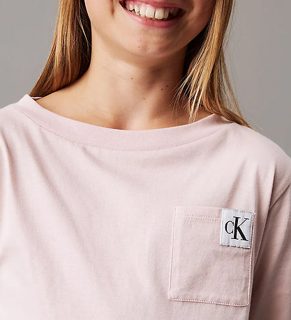 Calvin Klein Nattøj - Rosa/Koksgrå m. Logoer