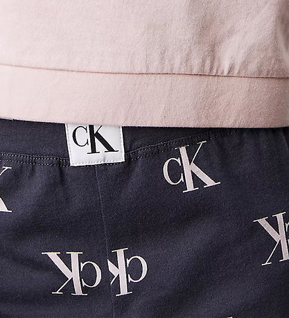 Calvin Klein Nattøj - Rosa/Koksgrå m. Logoer