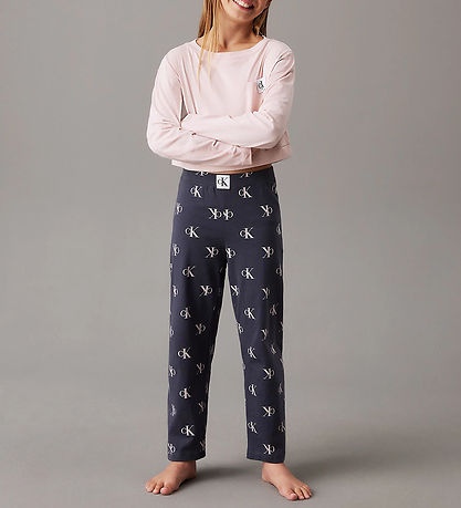 Calvin Klein Nattøj - Rosa/Koksgrå m. Logoer