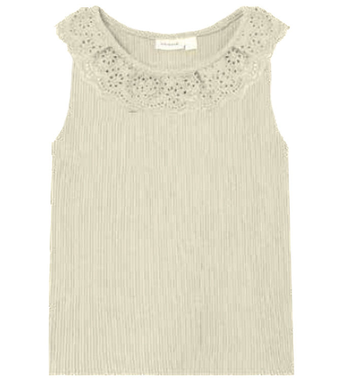 Name It Top - Rib - NmfHelianay - Buttercream m. Hulmønster