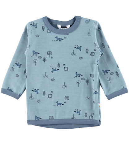 Joha Bluse - Uld/Bomuld - Blå Joha Bluse - Uld/Bomuld - Blå