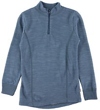 Joha Bluse - Uld/Bambus - Blå Joha Bluse - Uld/Bambus - Blå