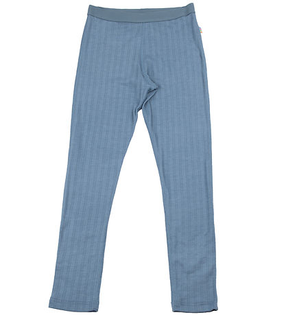 Joha Leggings - Uld/Silke - Blå Joha Leggings - Uld/Silke - Blå