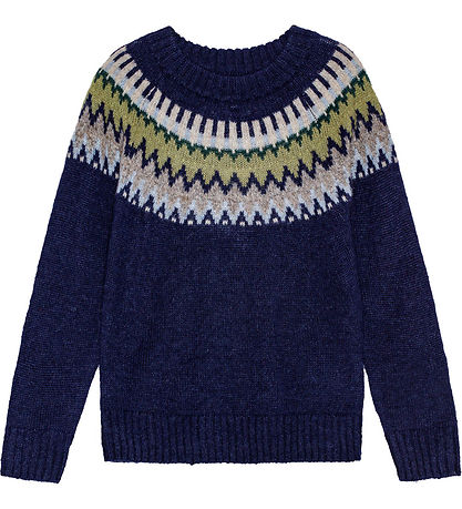 Molo Bluse - Strik - Uld/Akryl - Bae - Blue Calm