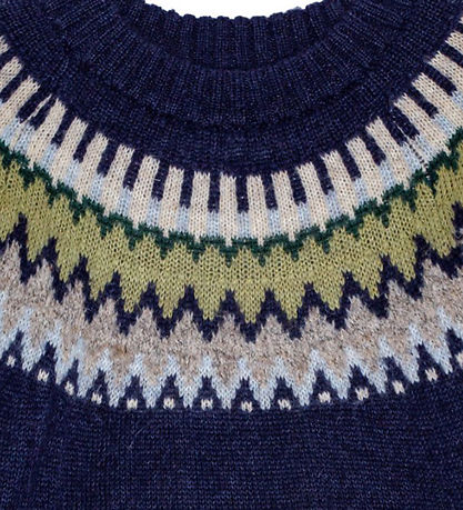 Molo Bluse - Strik - Uld/Akryl - Bae - Blue Calm
