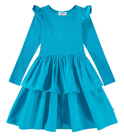 Molo Kjole - Cathi - Peacock Blue Molo Kjole - Cathi - Peacock Blue