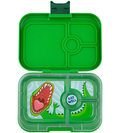 Yumbox Madkasse m. 4 Rum - Bento Panino - Jurassic Green - Dino 
