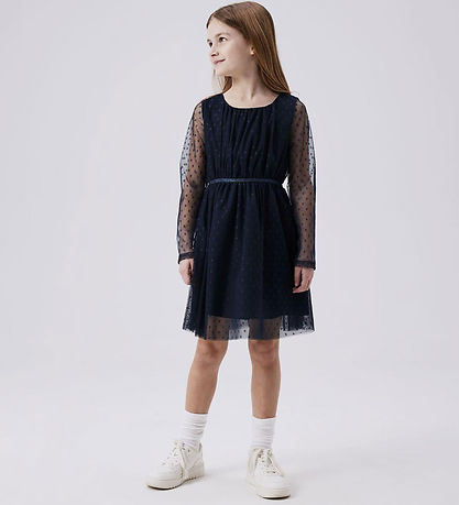 Name It Dress - Noos - NkfVabos - Dark Sapphire w. Dots