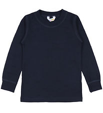 Joha Bluse - Uld - Navy Joha Bluse - Uld - Navy