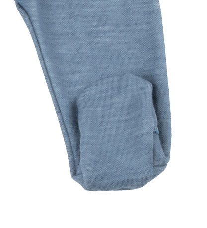 Joha Leggings m. Fødder - Uld/Bambus - Blå
