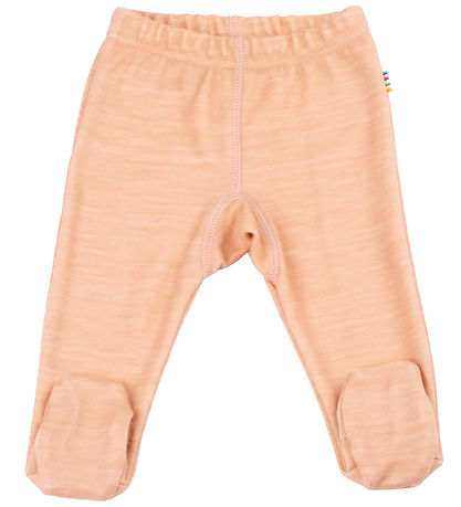 Joha Leggings m. Fødder - Uld/Bambus - Fersken Joha Leggings m. Fødder - Uld/Bambus - Fersken
