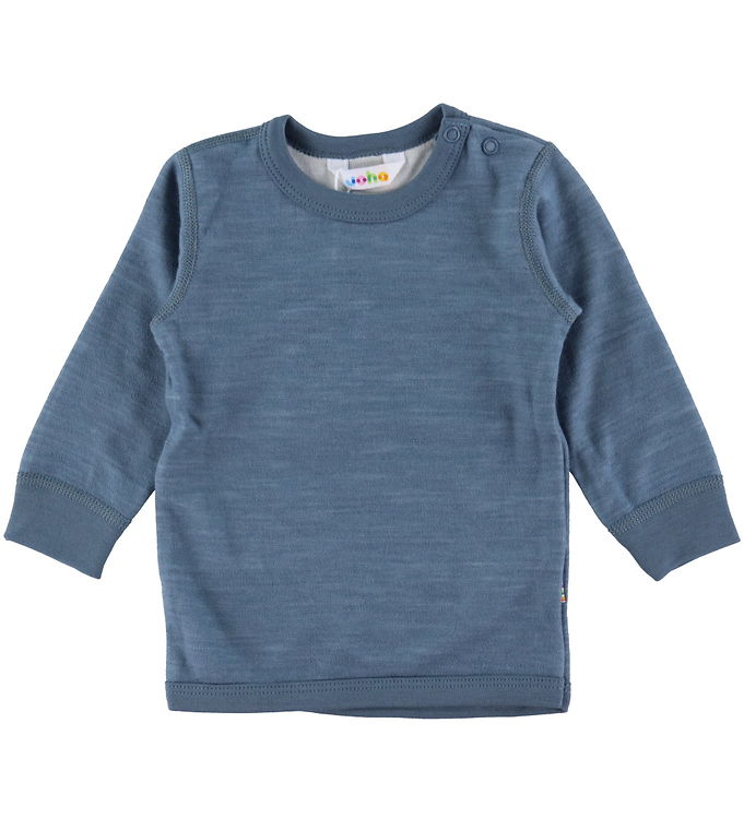 Joha Bluse - Uld/Bambus - Blå