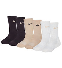 Nike Strømper - Cushioned - Dri-Fit - 6-pak - Brun/Beige Nike Strømper - Cushioned - Dri-Fit - 6-pak - Brun/Beige