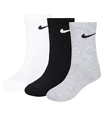 Nike Strømper - Cushioned - 3-Pak - Hvid/Sort/Grå Nike Strømper - Cushioned - 3-Pak - Hvid/Sort/Grå