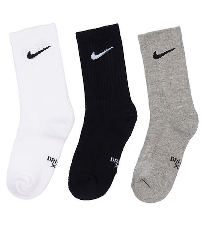 Nike Strømper - Cushioned - Dri-Fit - 6-Pak - Hvid/Sort/Grå Nike Strømper - Cushioned - Dri-Fit - 6-Pak - Hvid/Sort/Grå